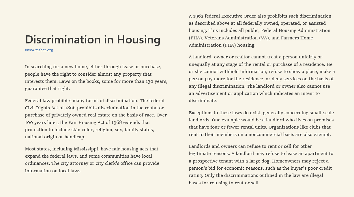 Descrimination-in-housing